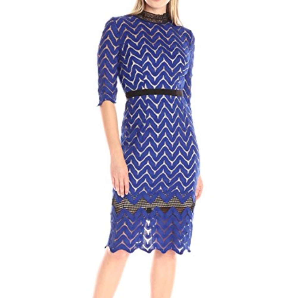 Jax Midi Knit Lace Dress